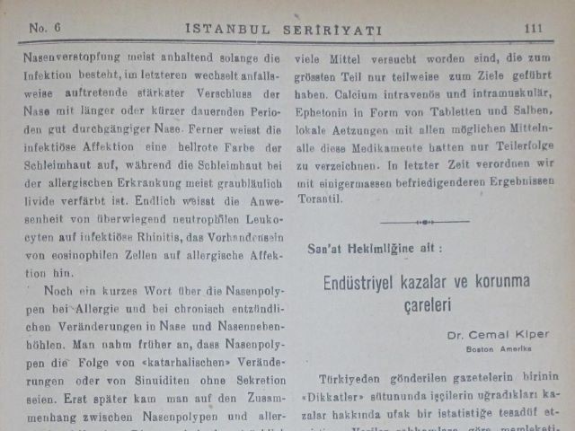 İstanbul Seririyatı ve bir Dr. Cemal Kiper&nbsp;yazısı