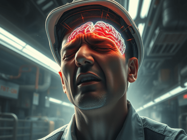 Bir montaj hattı işçisinde titreşen floresan lambaların tetiklediği migren&nbsp;atağı